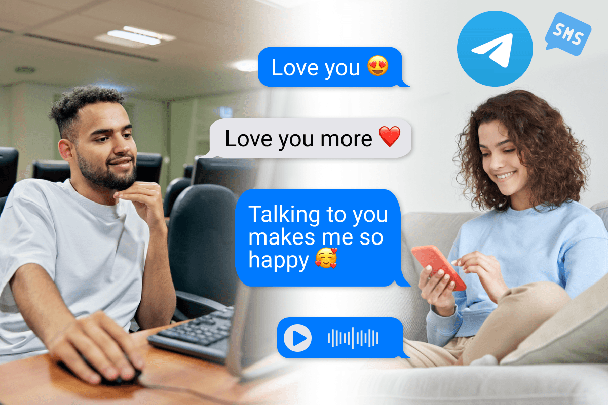 Chat with your loved one via Telegram